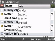 Nokia E72 screenshot
